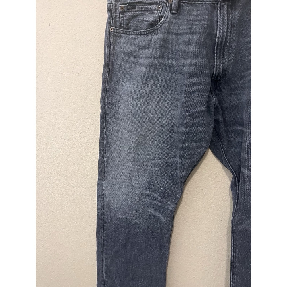 Polo Ralph Lauren Mens Jeans 40x30 Black Gray Hampton Straight Leg 100% cotton - Picture 6 of 14